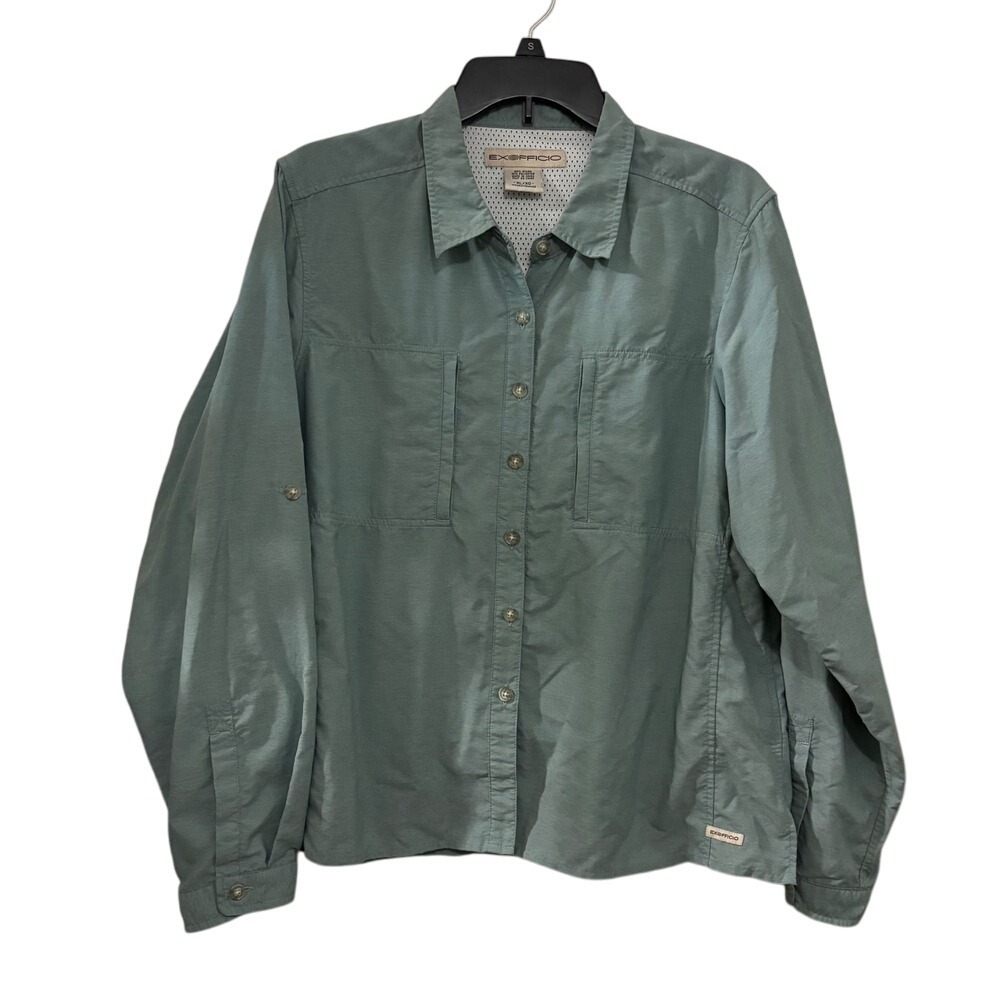 ExOfficio Women's Shirt Sz 2XL‎ Plus Size Long Sleeve Button Fishing Top